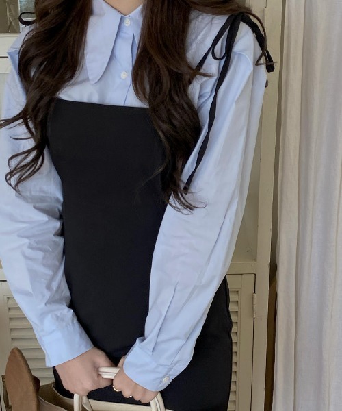 mood for a day（ムードフォーアデイ）の「pure slim onepiece  / ピュアスリムワンピース（ワンピース・レディース・グレー/ブラック・FREE）」の9枚目の写真