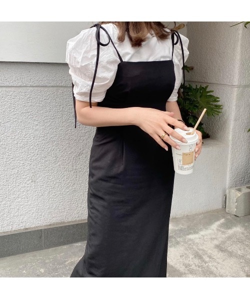 mood for a day（ムードフォーアデイ）の「pure slim onepiece  / ピュアスリムワンピース（ワンピース・レディース・グレー/ブラック・FREE）」の16枚目の写真