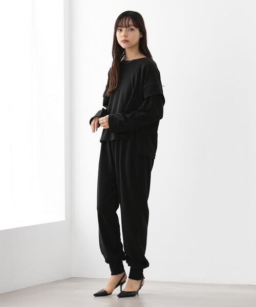 FEELING MADE（フィーリングメイド）の「FEELING MADE ストレッチマイクロフリース ショルダーコンシャス プルオーバー（Tシャツ/カットソー・レディース・ブラック/オリーブ/ナチュラル・FREE）」の5枚目の写真