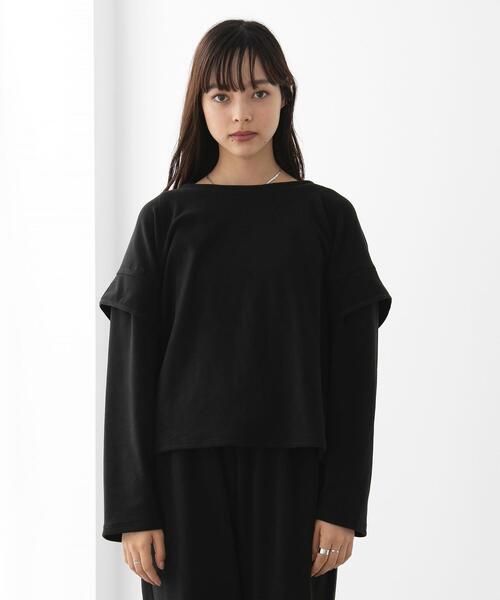 FEELING MADE（フィーリングメイド）の「FEELING MADE ストレッチマイクロフリース ショルダーコンシャス プルオーバー（Tシャツ/カットソー・レディース・ブラック/オリーブ/ナチュラル・FREE）」の11枚目の写真