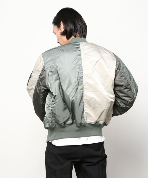 Alpha Industries(アルファインダストリーズ)の「ALPHA/アルファ MA-1 COLOR BLOCKED(MA-1・メンズ・ブラック/グレー・M/XL/L)」の9枚目の写真