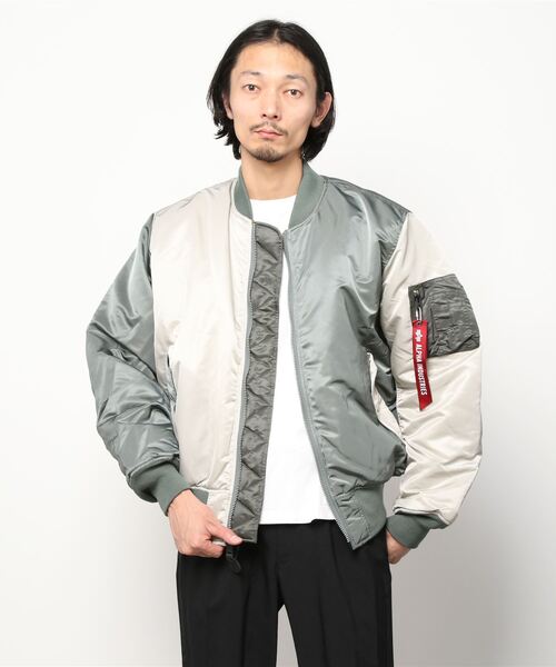 Alpha Industries(アルファインダストリーズ)の「ALPHA/アルファ MA-1 COLOR BLOCKED(MA-1・メンズ・ブラック/グレー・M/XL/L)」の19枚目の写真