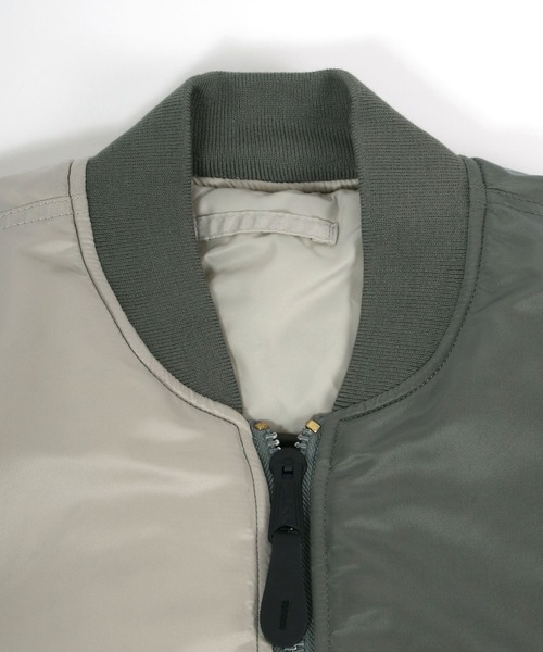 Alpha Industries(アルファインダストリーズ)の「ALPHA/アルファ MA-1 COLOR BLOCKED(MA-1・メンズ・ブラック/グレー・M/XL/L)」の17枚目の写真