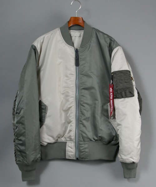 Alpha Industries(アルファインダストリーズ)の「ALPHA/アルファ MA-1 COLOR BLOCKED(MA-1・メンズ・ブラック/グレー・M/XL/L)」の10枚目の写真