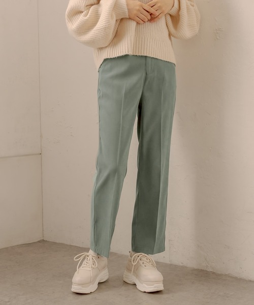 OLIVE des OLIVE(オリーブデオリーブ)の「ショコラスラックスパンツ(スラックス・レディース・ライトグレー/ダークベージュ/グリーン・SMALL/MEDIUM)」の3枚目の写真