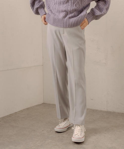 OLIVE des OLIVE(オリーブデオリーブ)の「ショコラスラックスパンツ(スラックス・レディース・ライトグレー/ダークベージュ/グリーン・SMALL/MEDIUM)」の1枚目の写真