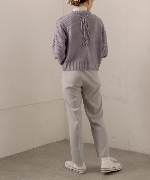 OLIVE des OLIVE(オリーブデオリーブ)の「ショコラスラックスパンツ(スラックス・レディース・ライトグレー/ダークベージュ/グリーン・SMALL/MEDIUM)」の17枚目の写真