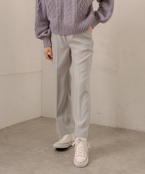 OLIVE des OLIVE(オリーブデオリーブ)の「ショコラスラックスパンツ(スラックス・レディース・ライトグレー/ダークベージュ/グリーン・SMALL/MEDIUM)」の18枚目の写真
