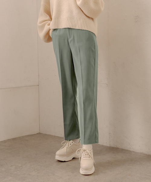 OLIVE des OLIVE(オリーブデオリーブ)の「ショコラスラックスパンツ(スラックス・レディース・ライトグレー/ダークベージュ/グリーン・SMALL/MEDIUM)」の21枚目の写真