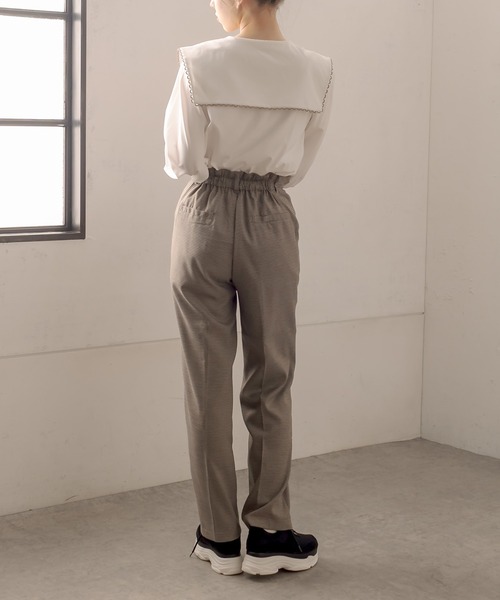 OLIVE des OLIVE(オリーブデオリーブ)の「ショコラスラックスパンツ(スラックス・レディース・ライトグレー/ダークベージュ/グリーン・SMALL/MEDIUM)」の6枚目の写真