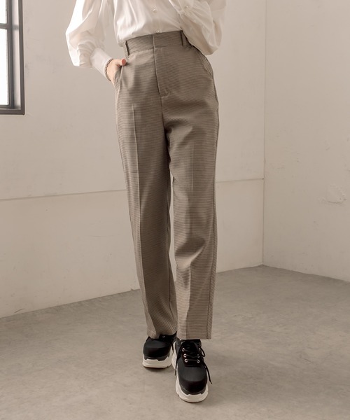 OLIVE des OLIVE(オリーブデオリーブ)の「ショコラスラックスパンツ(スラックス・レディース・ライトグレー/ダークベージュ/グリーン・SMALL/MEDIUM)」の7枚目の写真