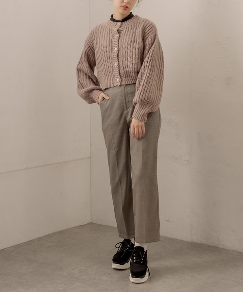 OLIVE des OLIVE(オリーブデオリーブ)の「ショコラスラックスパンツ(スラックス・レディース・ライトグレー/ダークベージュ/グリーン・SMALL/MEDIUM)」の10枚目の写真