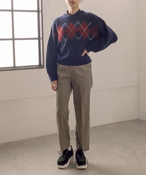 OLIVE des OLIVE(オリーブデオリーブ)の「ショコラスラックスパンツ(スラックス・レディース・ライトグレー/ダークベージュ/グリーン・SMALL/MEDIUM)」の14枚目の写真