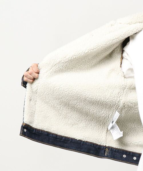 Levi's(リーバイス)の「Levi's/リーバイス TYPE 3 シェルパ デニムジャケット ROCKRIDGE(デニムジャケット・メンズ・インディゴブルー・S/M/L/XL)」の4枚目の写真