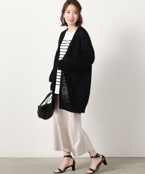 NOLLEY’S Sophi(ノーリーズソフィ)の「ハンマーサテンマーメイドスカート(スカート・レディース・サーモンピンク/ベージュ・38/36)」の5枚目の写真