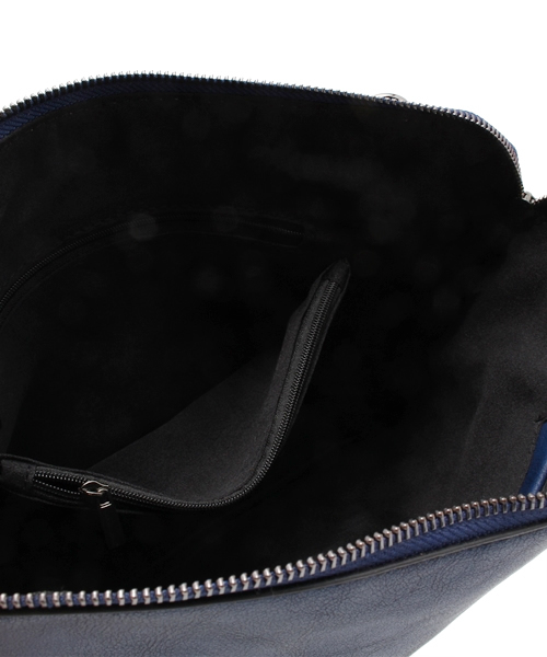 VENCEEXCHANGE(ヴァンスエクスチェンジ)の「フェイクレザーバイカラークラッチBAG (クラッチバッグ・メンズ・グレー/スカイブルー・FREE)」の6枚目の写真