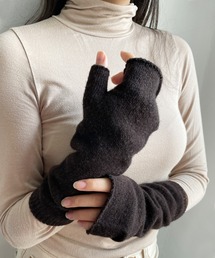 CEMONEMO | ウール混 ニット アームウォーマー(手袋)