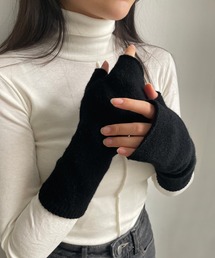 CEMONEMO | ウール混 ニット アームウォーマー(手袋)