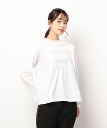 Samansa Mos2 | スタンドネックレースカットソー(Tシャツ/カットソー)