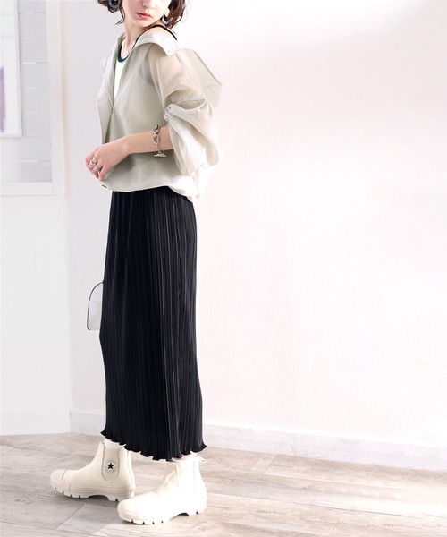 classicalelf（クラシカルエルフ）の「シアーを開拓。ボリュームシルエットシアー素材フーディー（マウンテンパーカー・レディース・グリーン/モカ/ベージュ系その他・SMALL/MEDIUM/LARGE/X-LARGE）」の19枚目の写真