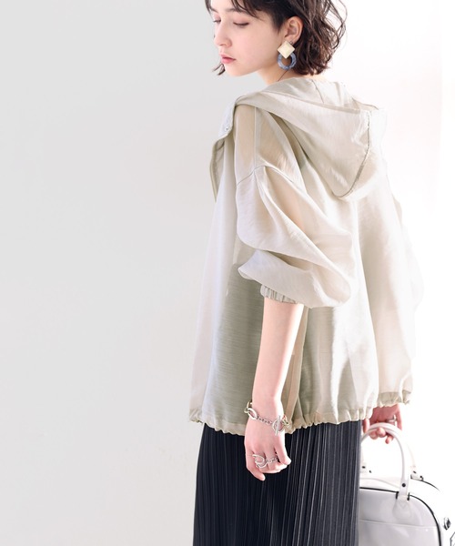 classicalelf（クラシカルエルフ）の「シアーを開拓。ボリュームシルエットシアー素材フーディー（マウンテンパーカー・レディース・グリーン/モカ/ベージュ系その他・SMALL/MEDIUM/LARGE/X-LARGE）」の18枚目の写真