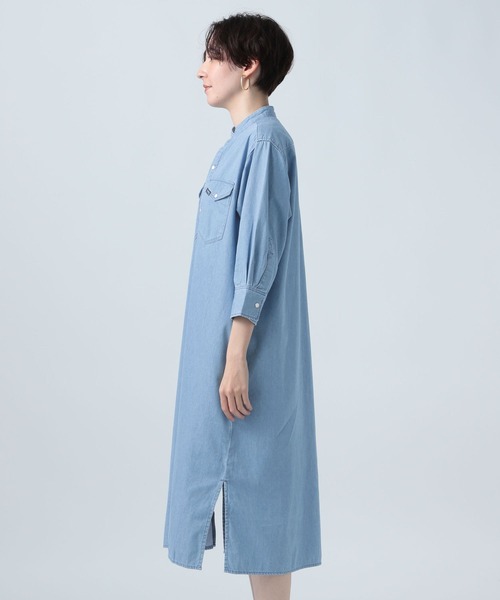 Lee（リー）の「【Lee(リー)】デニムシャツワンピース（ワンピース・レディース・ライトブルー/ネイビー・FREE）」の12枚目の写真