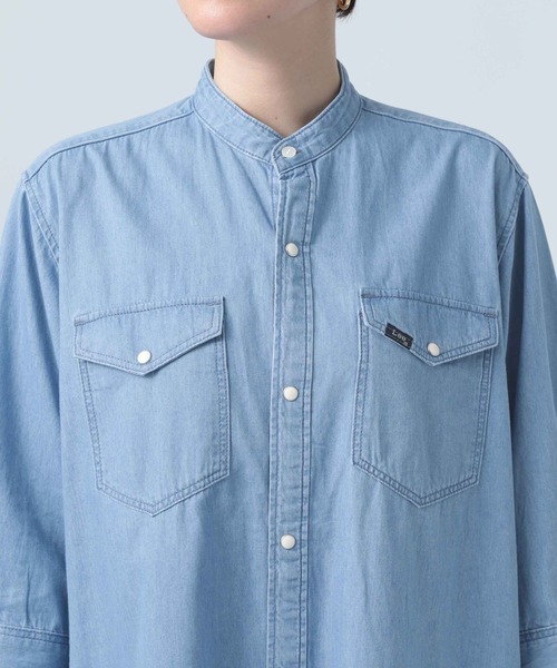 Lee（リー）の「【Lee(リー)】デニムシャツワンピース（ワンピース・レディース・ライトブルー/ネイビー・FREE）」の14枚目の写真