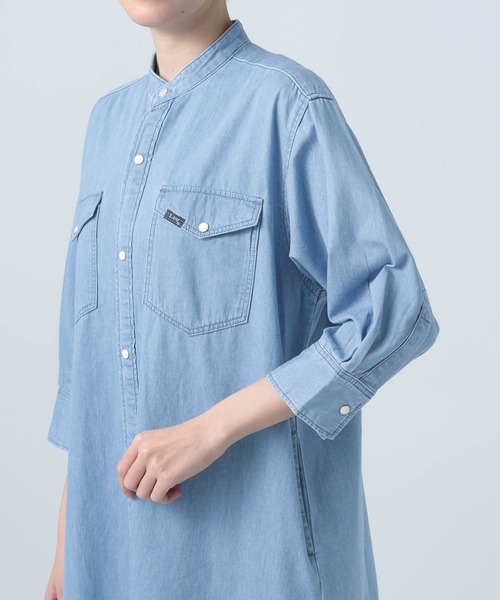 Lee（リー）の「【Lee(リー)】デニムシャツワンピース（ワンピース・レディース・ライトブルー/ネイビー・FREE）」の15枚目の写真