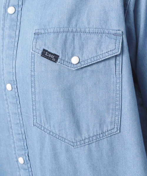 Lee（リー）の「【Lee(リー)】デニムシャツワンピース（ワンピース・レディース・ライトブルー/ネイビー・FREE）」の18枚目の写真