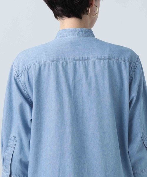 Lee（リー）の「【Lee(リー)】デニムシャツワンピース（ワンピース・レディース・ライトブルー/ネイビー・FREE）」の19枚目の写真