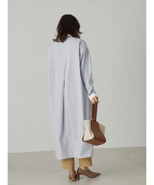 AMERICAN HOLIC（アメリカンホリック）の「バンドカラーシャツワンピース（ワンピース・レディース・オフホワイト/ストライプ・L/M）」の5枚目の写真