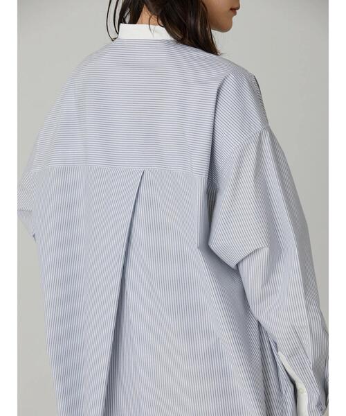 AMERICAN HOLIC（アメリカンホリック）の「バンドカラーシャツワンピース（ワンピース・レディース・オフホワイト/ストライプ・L/M）」の11枚目の写真