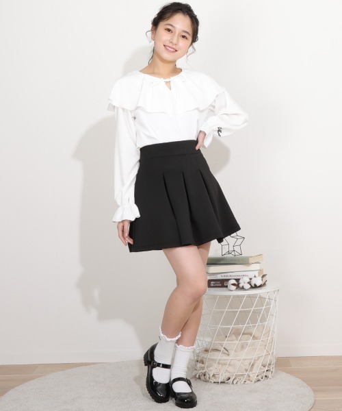 PINKHUNT(ピンクハント)の「PINKHUNT ボリューム スカート 6355K(デニムスカート・キッズ・ベージュ/ブラック・140cm/130cm/150cm/160cm/120cm)」の5枚目の写真