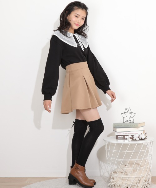 PINKHUNT(ピンクハント)の「PINKHUNT ボリューム スカート 6355K(デニムスカート・キッズ・ベージュ/ブラック・140cm/130cm/150cm/160cm/120cm)」の9枚目の写真