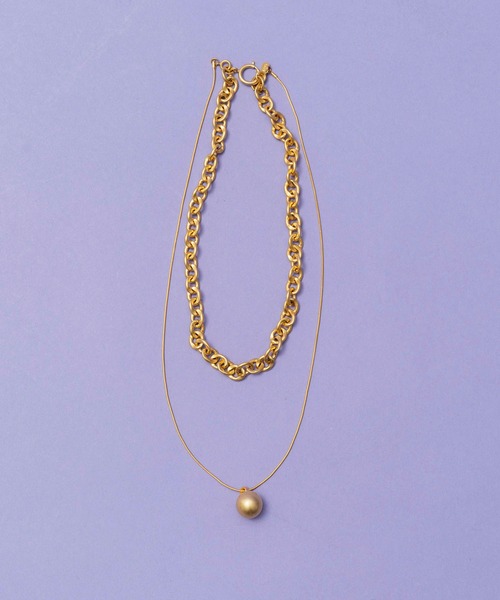 MAISON SPECIAL（メゾンスペシャル）の「Snake＆Wide Chain Double Necklace/スネーク＆ワイドチェーンダブルネックレス【MAISON SPECIAL/メゾンスペシャル】（ネックレス・レディース・ゴールド・FREE）」の6枚目の写真