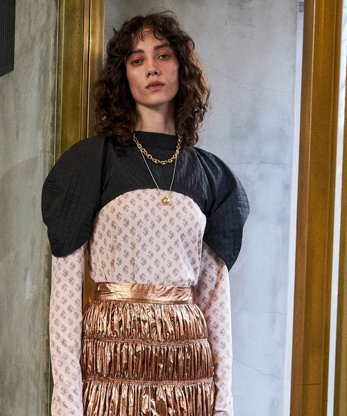 MAISON SPECIAL（メゾンスペシャル）の「Snake＆Wide Chain Double Necklace/スネーク＆ワイドチェーンダブルネックレス【MAISON SPECIAL/メゾンスペシャル】（ネックレス・レディース・ゴールド・FREE）」の4枚目の写真