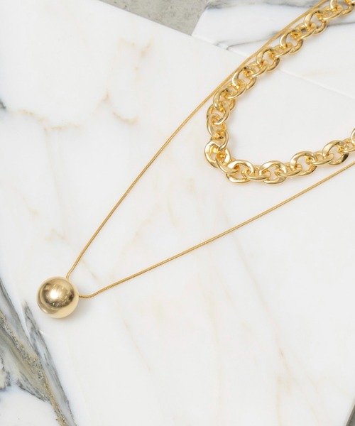 MAISON SPECIAL（メゾンスペシャル）の「Snake＆Wide Chain Double Necklace/スネーク＆ワイドチェーンダブルネックレス【MAISON SPECIAL/メゾンスペシャル】（ネックレス・レディース・ゴールド・FREE）」の8枚目の写真