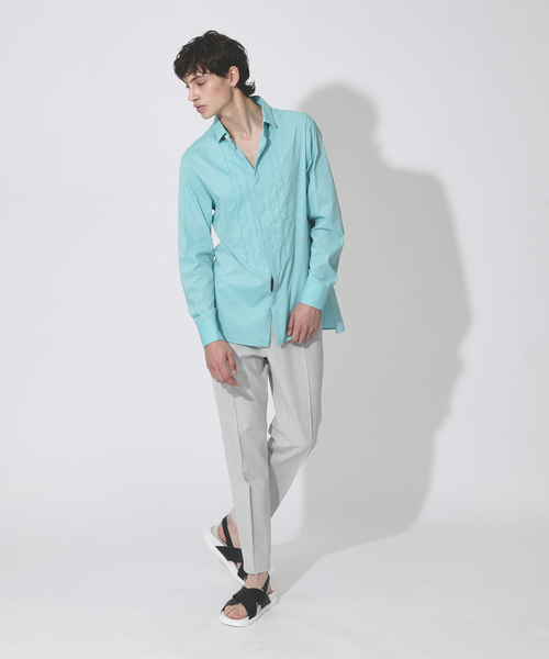 DESIGNWORKS(デザインワークス)の「【定番人気】アウトファースト ギャバピンタック パンツ(スラックス・メンズ・チャコールグレー/ネイビー/グレー・44/46/48/50)」の4枚目の写真
