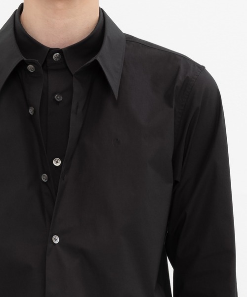 DRESSEDUNDRESSED（ドレスドアンドレスド）の「DRESSEDUNDRESSED Layered Shirt (DUS22103)（シャツ/ブラウス・メンズ・ホワイト/ブラック・2/4/3）」の4枚目の写真