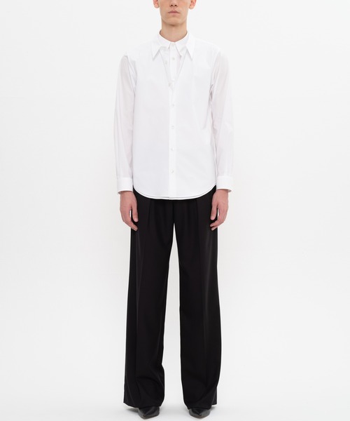 DRESSEDUNDRESSED（ドレスドアンドレスド）の「DRESSEDUNDRESSED Layered Shirt (DUS22103)（シャツ/ブラウス・メンズ・ホワイト/ブラック・2/4/3）」の5枚目の写真