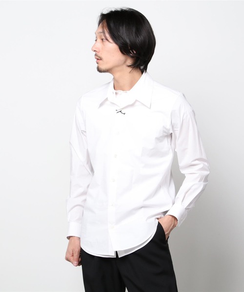 DRESSEDUNDRESSED（ドレスドアンドレスド）の「DRESSEDUNDRESSED Layered Shirt (DUS22103)（シャツ/ブラウス・メンズ・ホワイト/ブラック・2/4/3）」の19枚目の写真