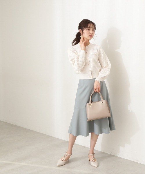 PROPORTION BODY DRESSING（プロポーションボディドレッシング）の「チェック編みニットプルオーバー / 1212170207（ニット/セーター・レディース・ネイビー/オフホワイト/ピンク・SMALL/MEDIUM）」の9枚目の写真