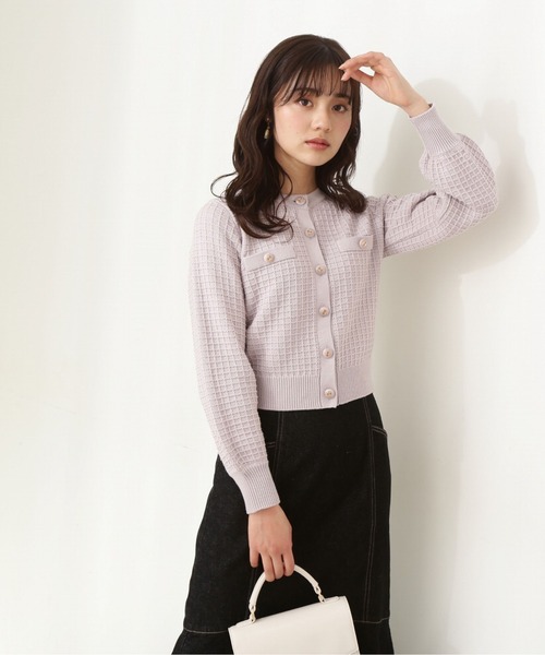 PROPORTION BODY DRESSING（プロポーションボディドレッシング）の「チェック編みニットプルオーバー / 1212170207（ニット/セーター・レディース・ネイビー/オフホワイト/ピンク・SMALL/MEDIUM）」の5枚目の写真