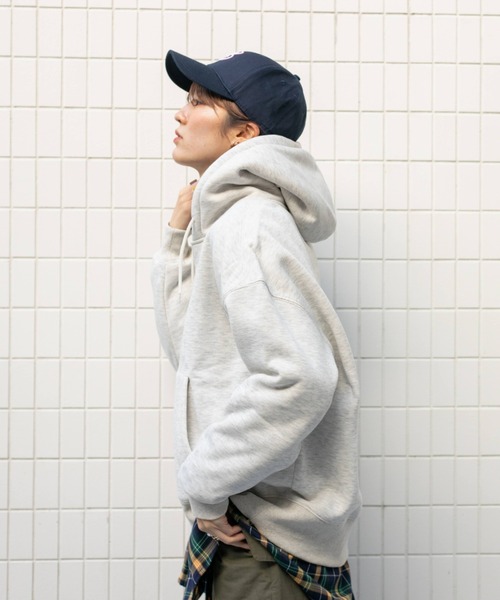 メキシカンパーカー グレー ホワイト オーバーサイズ プルオーバー