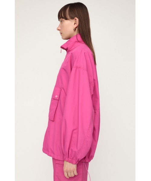 SLY（スライ）の「NYLON STAND ZIP PULL OVER ナイロン スタンドジップ プルオーバー（パーカー・レディース・ブラック/ピンク・FREE）」の14枚目の写真