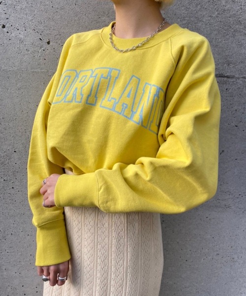 CIAOPANIC（チャオパニック）の「カレッジアーチロゴスウェット（Tシャツ/カットソー・レディース・オフホワイト/ブルー/イエロー/ピンク・FREE）」の4枚目の写真