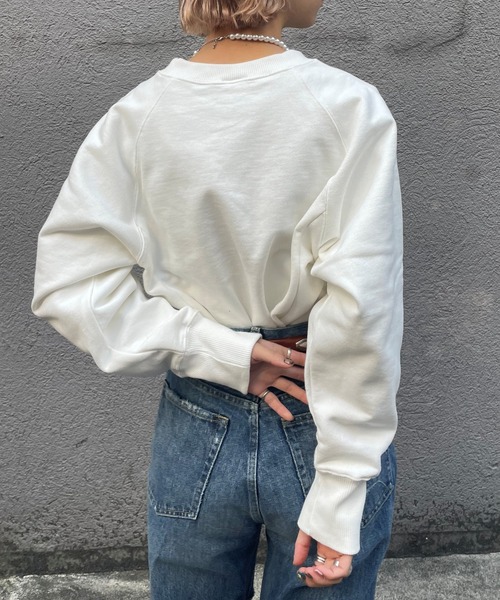 CIAOPANIC（チャオパニック）の「カレッジアーチロゴスウェット（Tシャツ/カットソー・レディース・オフホワイト/ブルー/イエロー/ピンク・FREE）」の6枚目の写真