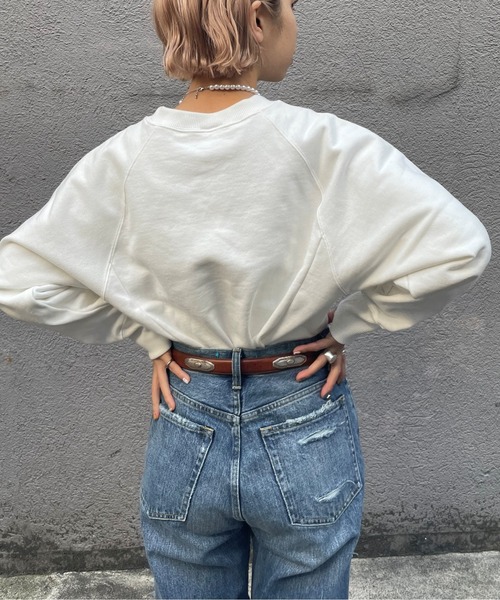 CIAOPANIC（チャオパニック）の「カレッジアーチロゴスウェット（Tシャツ/カットソー・レディース・オフホワイト/ブルー/イエロー/ピンク・FREE）」の8枚目の写真