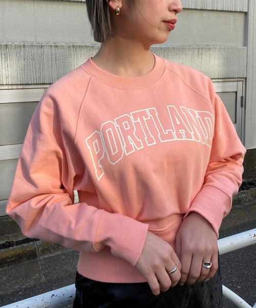 CIAOPANIC（チャオパニック）の「カレッジアーチロゴスウェット（Tシャツ/カットソー・レディース・オフホワイト/ブルー/イエロー/ピンク・FREE）」の14枚目の写真