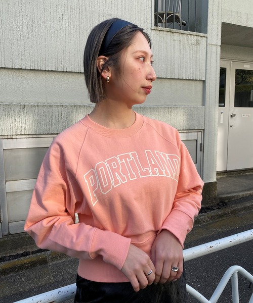 CIAOPANIC（チャオパニック）の「カレッジアーチロゴスウェット（Tシャツ/カットソー・レディース・オフホワイト/ブルー/イエロー/ピンク・FREE）」の12枚目の写真